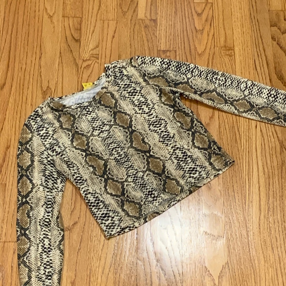 Snake print crop top